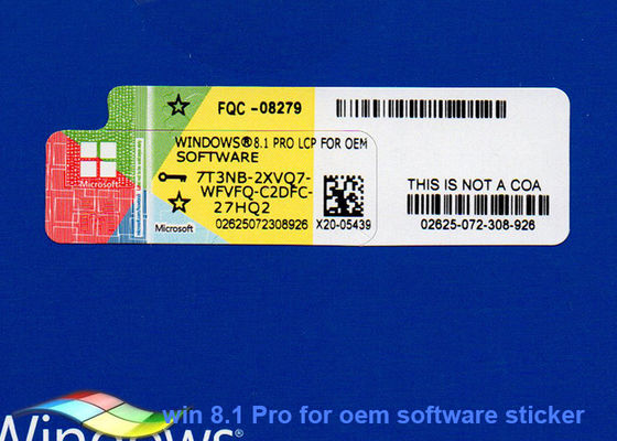 Китай Версия ФКК-08279 Микрософт Виндовс 8,1 полная, стикер Коа Виндовс поставщик