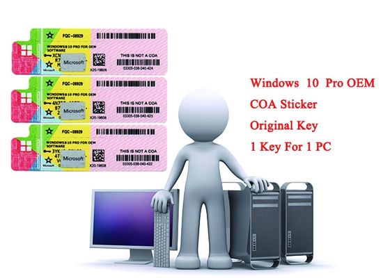 Китай 32 ключ оригинала стикера 100% КОА систем Виндовс 10 бита 64бит Про от Майкрософта поставщик