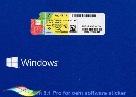 Китай Неподдельная операционная система Микрософт Виндовс 8,1 для стикера КОА поставщик
