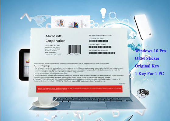 Китай Английские компьютерная система 1пк ДСП ДВД стикера ОЭМ Виндовс 10 пакета версии Про поставщик